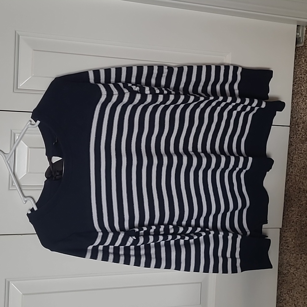 Banana Republic Crewneck Navy Striped Nautical Sweater Size Medium